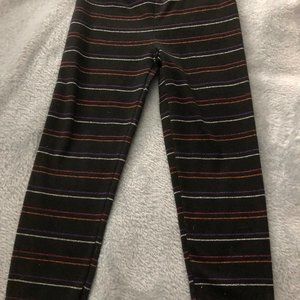 Halloween Colors Sparkle Striped Size 4T Leggings